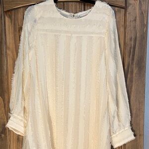 Love Riche Cream Textured Dress
